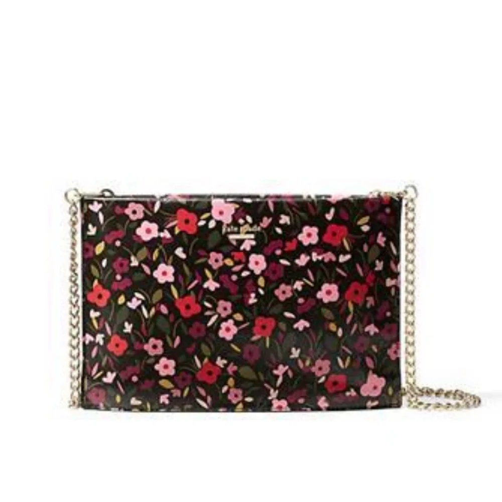 NWT Authentic Kate Spade Sima Floral Print Leather Crossbody/purse - Picture 1 of 11